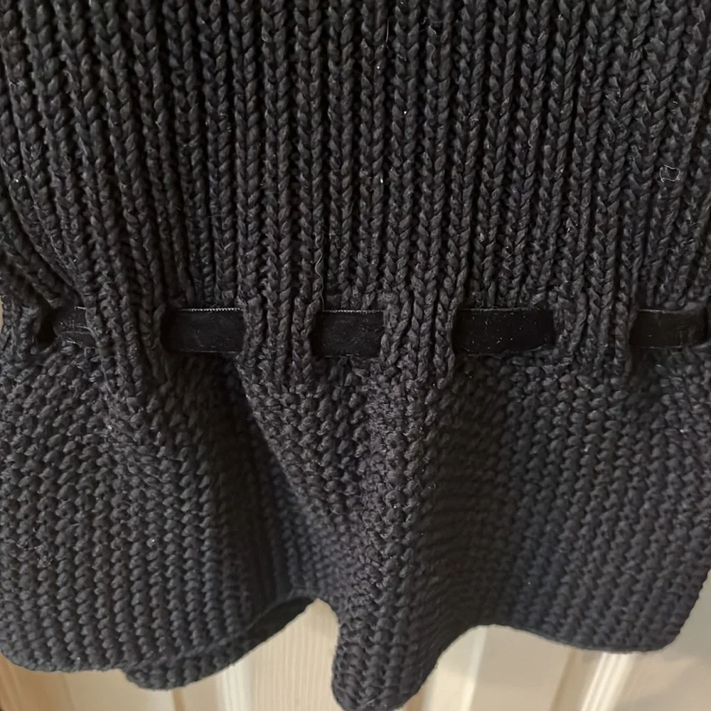 RALPH LAUREN SWEATER W VELVET TIE SIZE MEDIUM - Picture 4 of 5